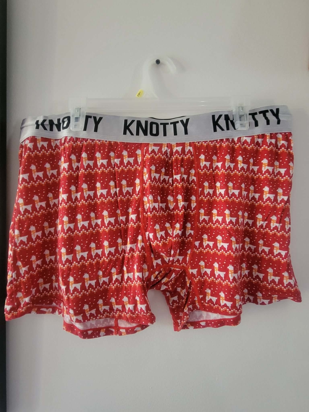 Knotty Knickers Red Holiday Boxer Briefs